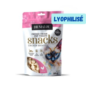 Dr Malou Poitrine de poulet lyophilisée 50 gr – Friandises pour chat