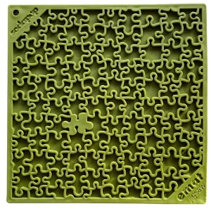 TAPIS DE LÉCHAGE - MOTIF PUZZLE VERT