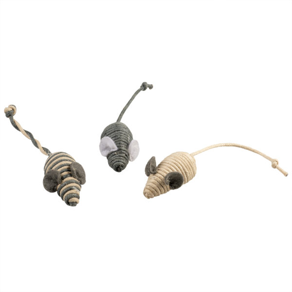 Petites souris en corde et coton