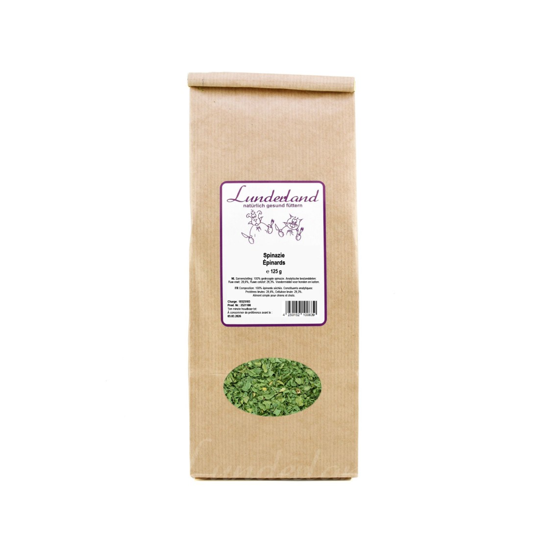 Flocons d'épinard 125 gr Lunderland