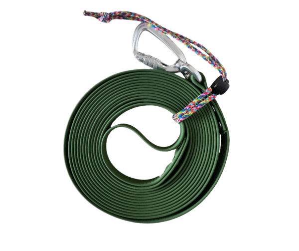 Longe Biothane Hexa 5 m /16 mm Alu Securité Olive