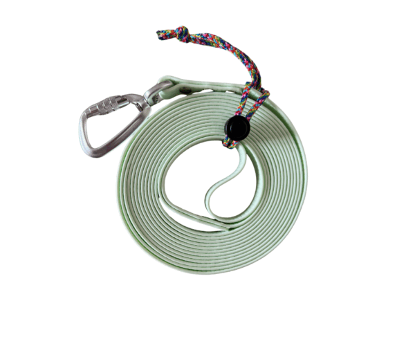 Longe  Hexa 5 m /20 mm  Vert Pastel Mousqueton Sécurisé Alu