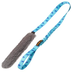 Faux Fur Bungee Chaser bleu Tug-E-Nuff - Bleu