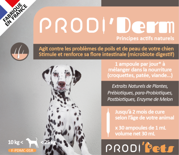 Prodi’Derm Chien – Probiotiques et extrait végétaux pour la Peau et le Poil