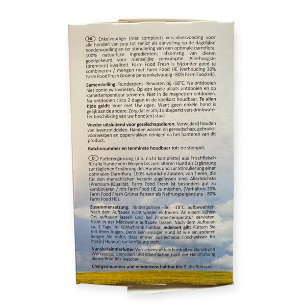 Panse verte de boeuf 2x400gr Farms Food – Image 2