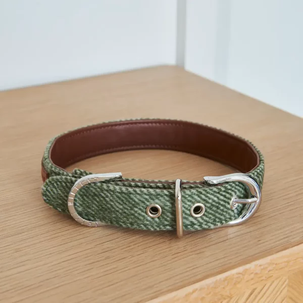 Collier pour chien - Vert  Tweed – Image 2