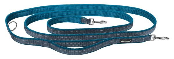Laisse outdoor ajustable avec poignée de sécurité Pétrole - Petlando – Image 2