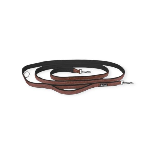 Laisse outdoor ajustable avec poignée de sécurité Moka  - Petlando