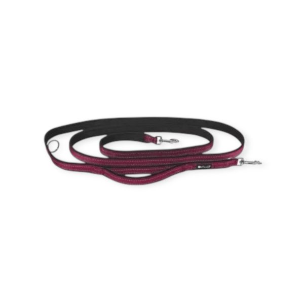 Laisse outdoor ajustable avec poignée de sécurité - Petlando Berry