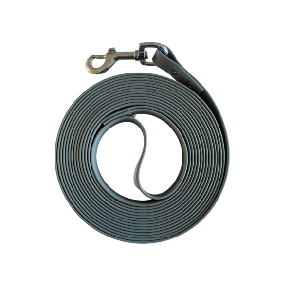 Longe 5 mètres BioThane 16 mm Gris