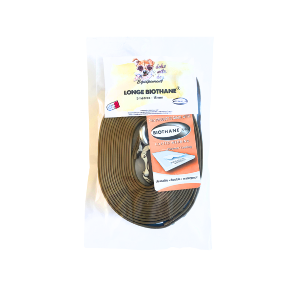 Longe 5 mètres BioThane 13 mm Coyotte    Dolce vita dog