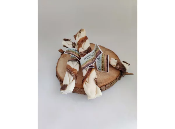 Tresse Rawhide Oesophage de bœuf tressé 21 cm  Carnilicious