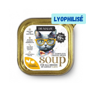 Dr Malou Soupe au poulet et à la citrouille lyophilisée