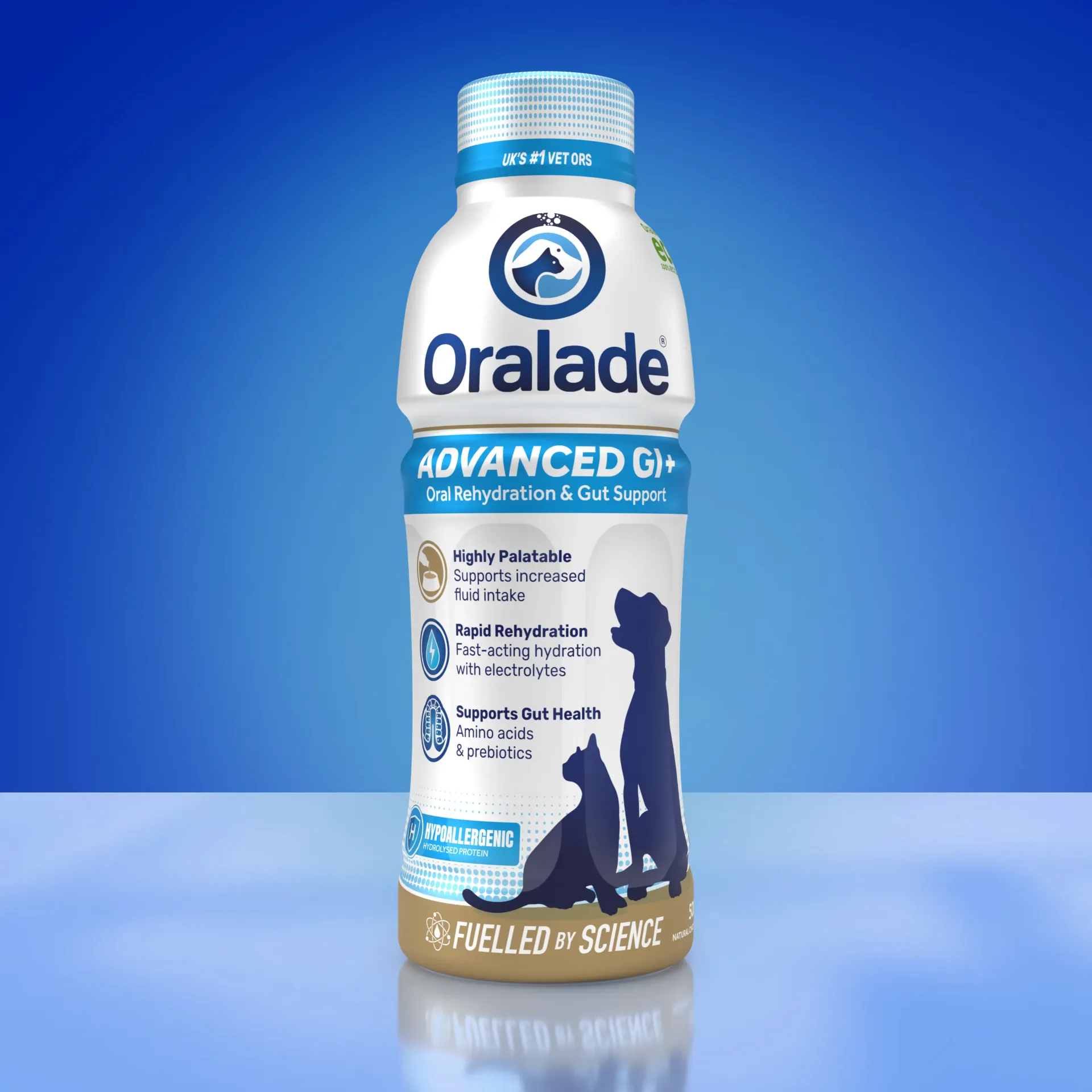 Oralade® Advanced GI+ – Solution de réhydratation orale pour chiens et chats